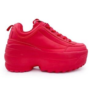 Dynamic Realness Red Platform Sneakers